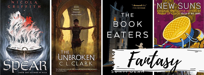 a collage of the covers listed with the text Fantasy